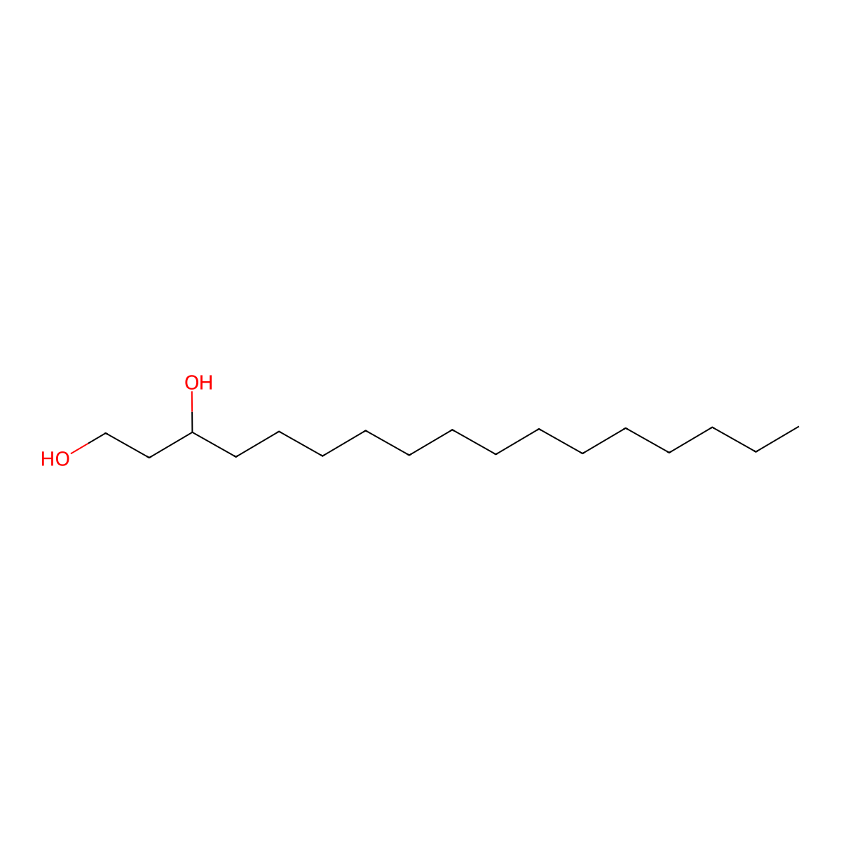 Heptadecane-1,3-diol molecular structure, CAS 66577-57-9