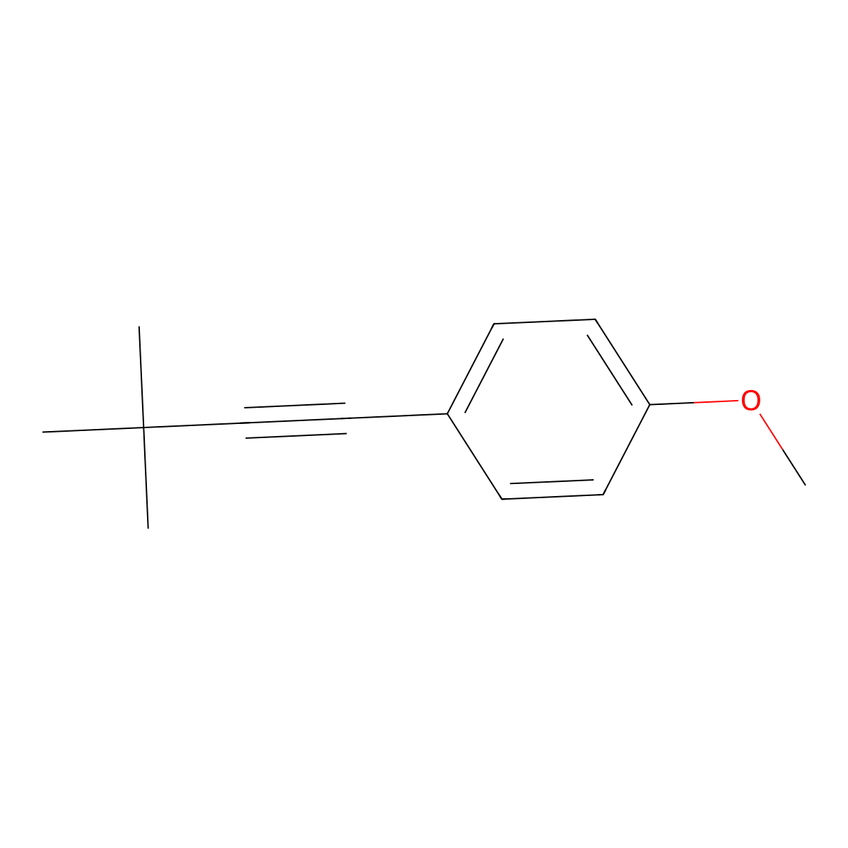 1-(3,3-Dimethylbut-1-yn-1-yl)-4-methoxybenzene molecular structure, CAS 66582-09-0