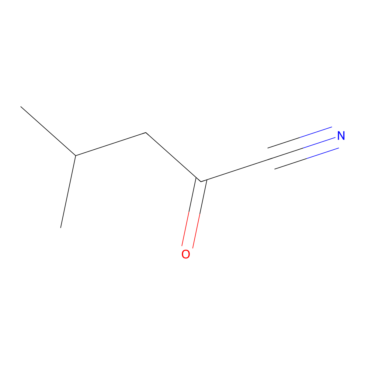 4-Methyl-2-oxopentanenitrile molecular structure, CAS 66582-16-9