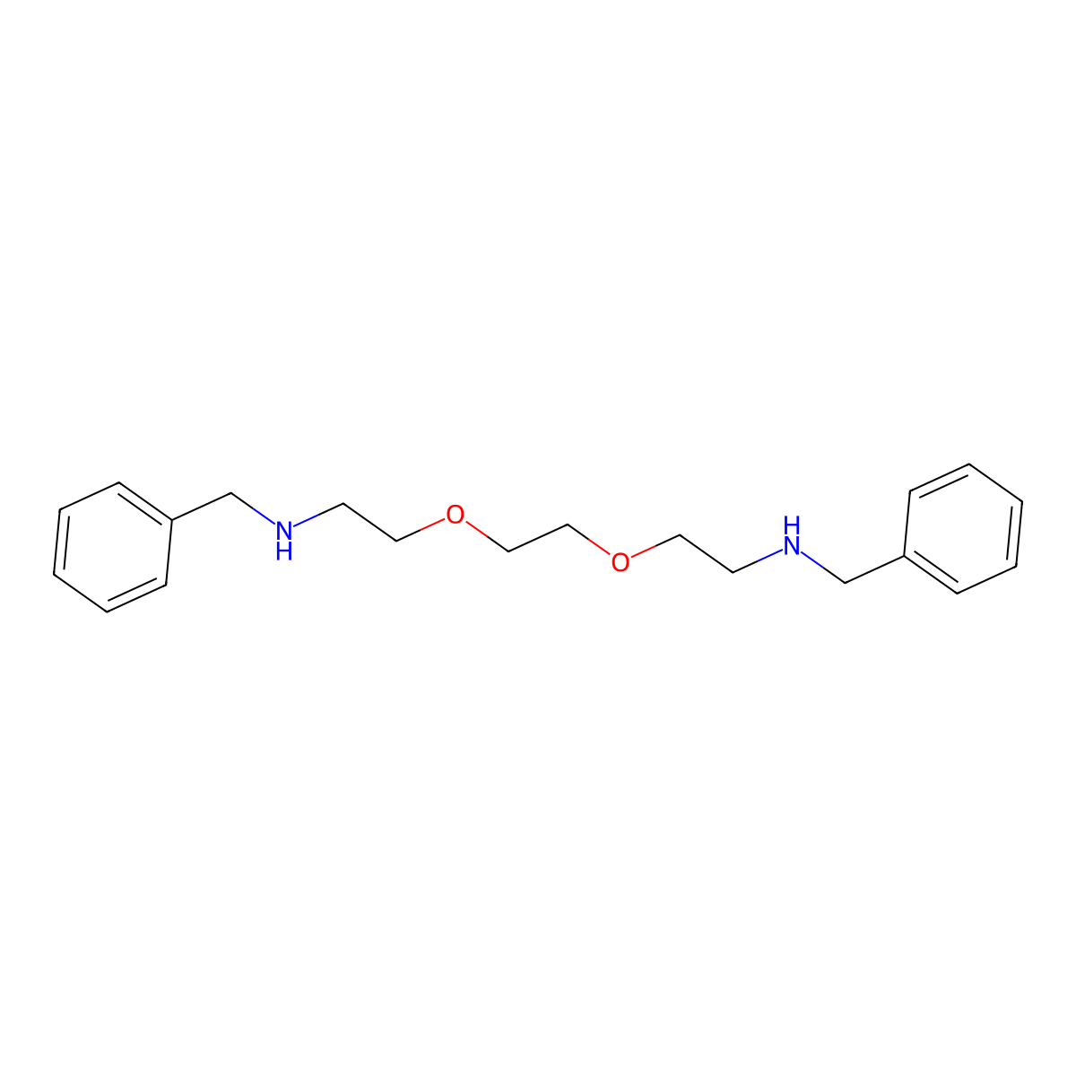 1,2-Bis(2-benzylaminoethoxy)ethane molecular structure, CAS 66582-26-1