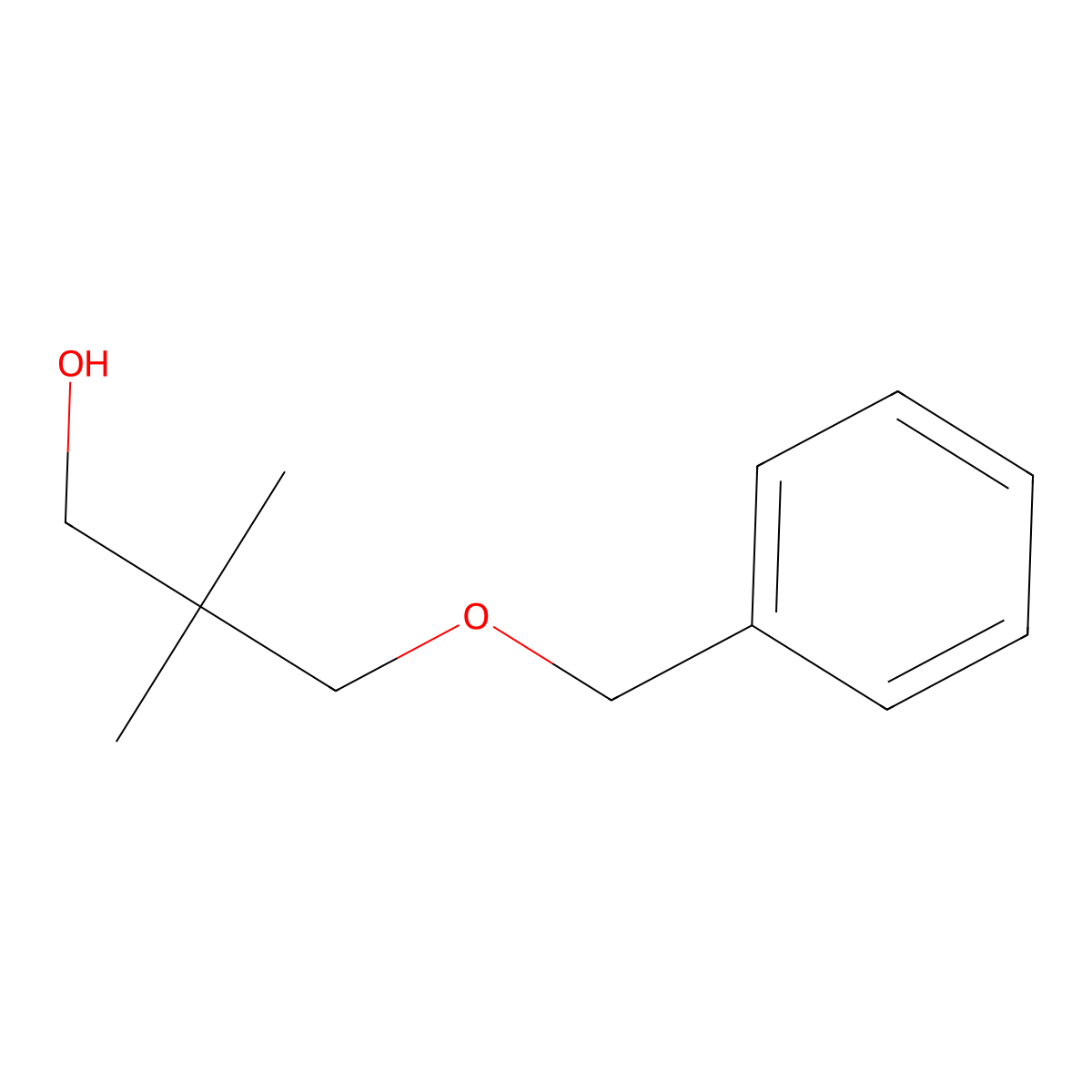 1-Propanol, 2,2-dimethyl-3-(phenylmethoxy)- molecular structure, CAS 66582-32-9