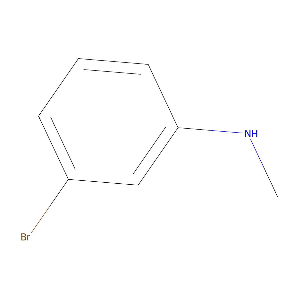3-Bromo-N-methylaniline molecular structure, CAS 66584-32-5
