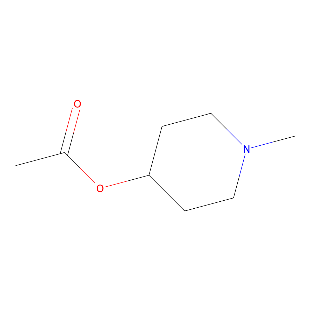 1-Methyl-4-piperidyl acetate molecular structure, CAS 6659-34-3