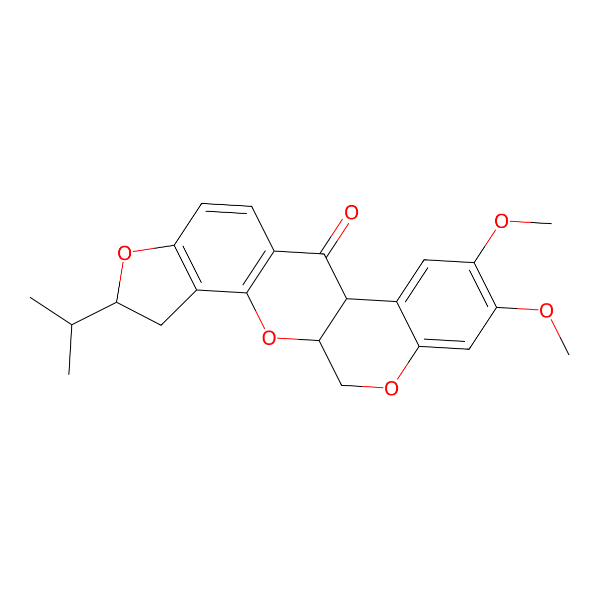 Dihydrorotenone molecular structure, CAS 6659-45-6