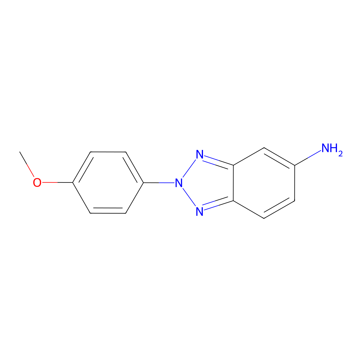2-(4-Methoxyphenyl)-2H-1,2,3-benzotriazol-5-ylamine molecular structure, CAS 6659-92-3