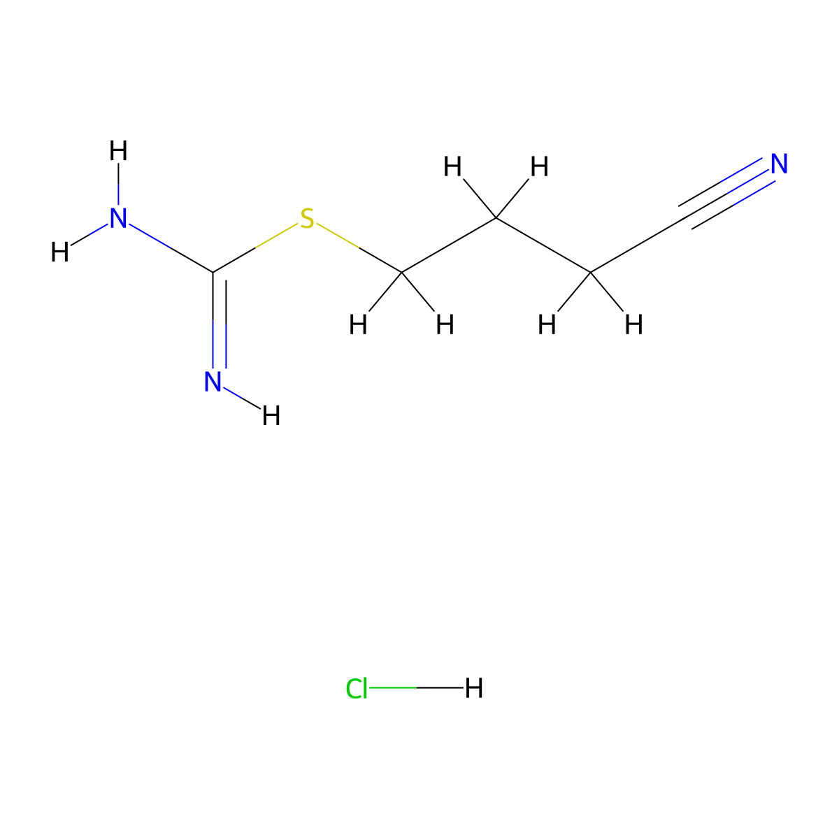 4-Isothioureidobutyronitrile Hydrochloride molecular structure, CAS 66592-89-0