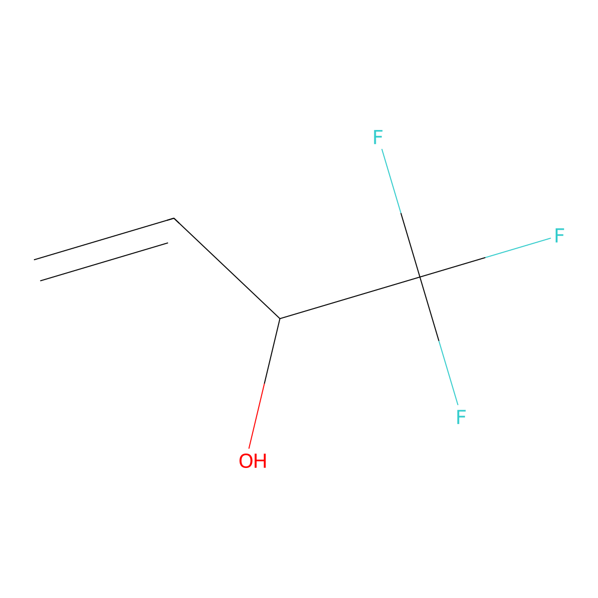 1,1,1-Trifluorobut-3-en-2-ol molecular structure, CAS 666-33-1