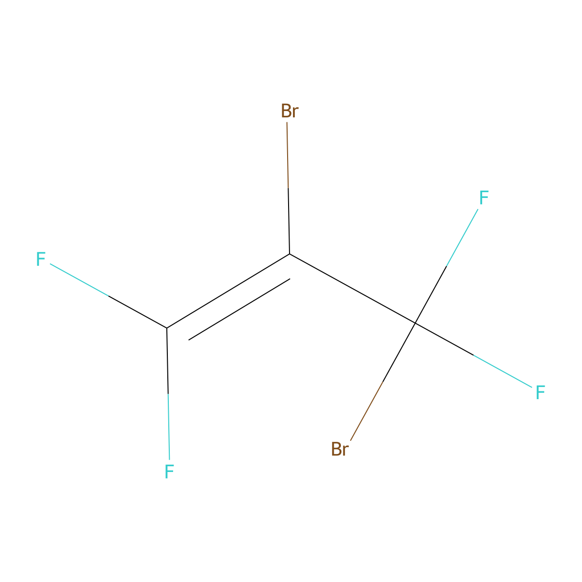 2,3-Dibromo-1,1,3,3-tetrafluoropropene molecular structure, CAS 666-40-0