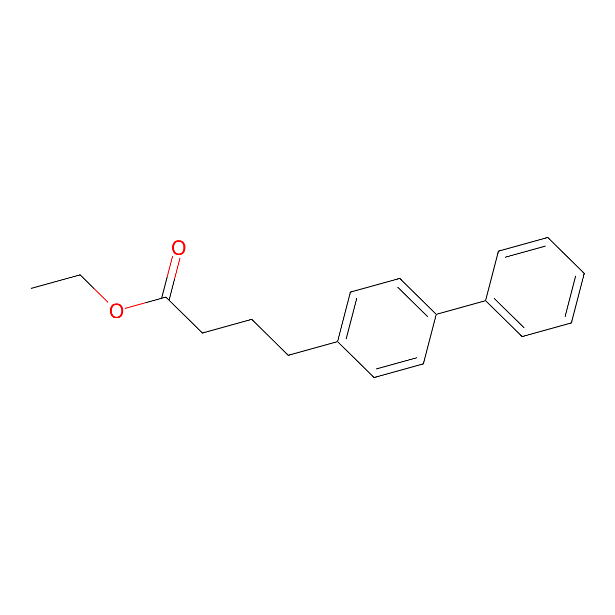 Ethyl 4-([1,1'-biphenyl]-4-yl)butanoate molecular structure, CAS 6660-36-2