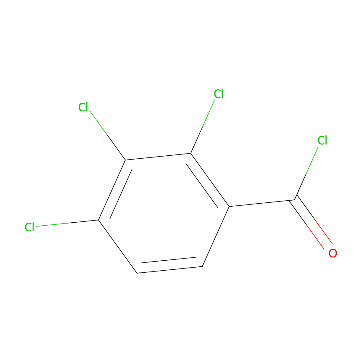 2,3,4-Trichlorobenzoyl chloride molecular structure, CAS 6660-54-4