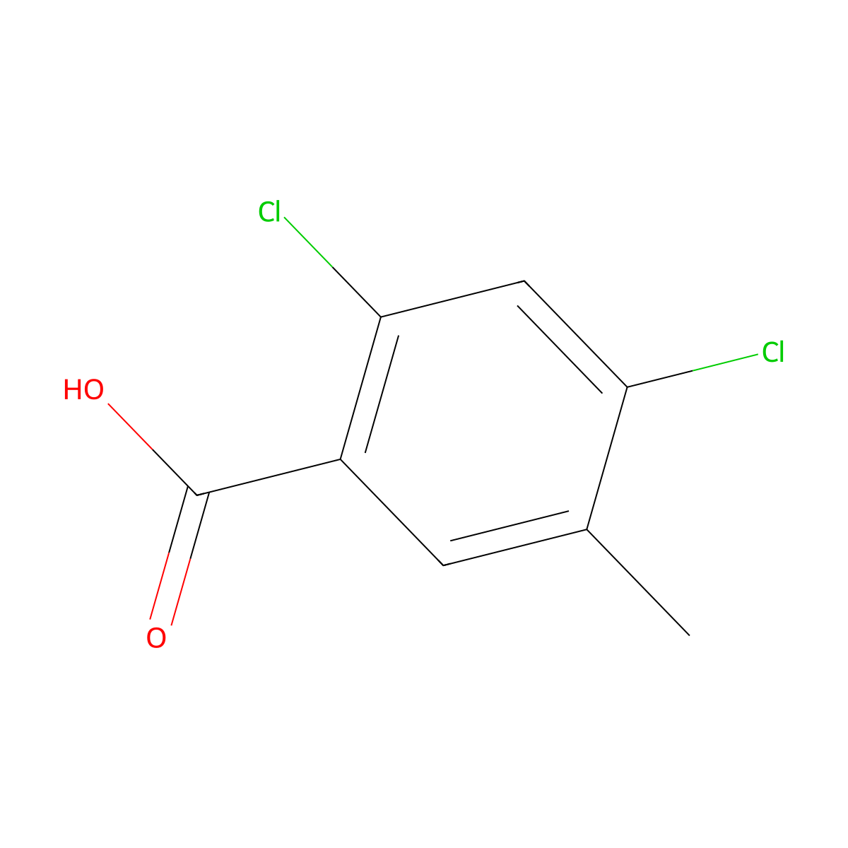 2,4-Dichloro-5-methylbenzoic acid molecular structure, CAS 6660-59-9