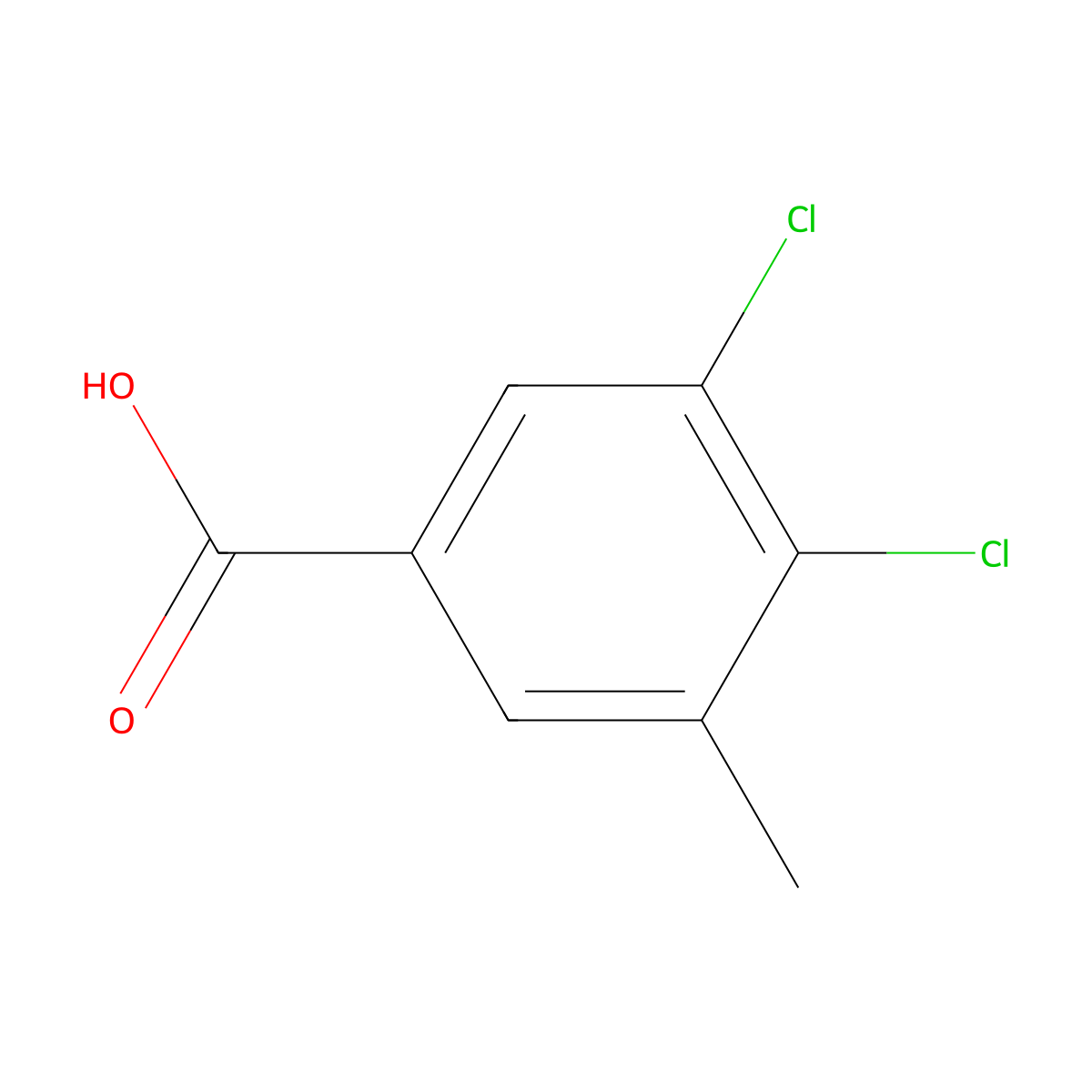 3,4-Dichloro-5-methylbenzoic acid molecular structure, CAS 6660-60-2