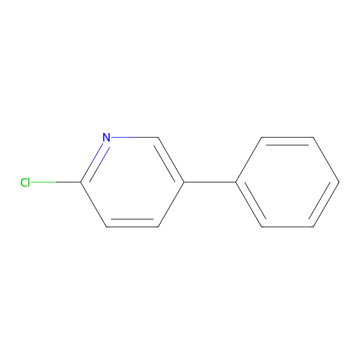 2-Chloro-5-phenylpyridine molecular structure, CAS 66600-05-3