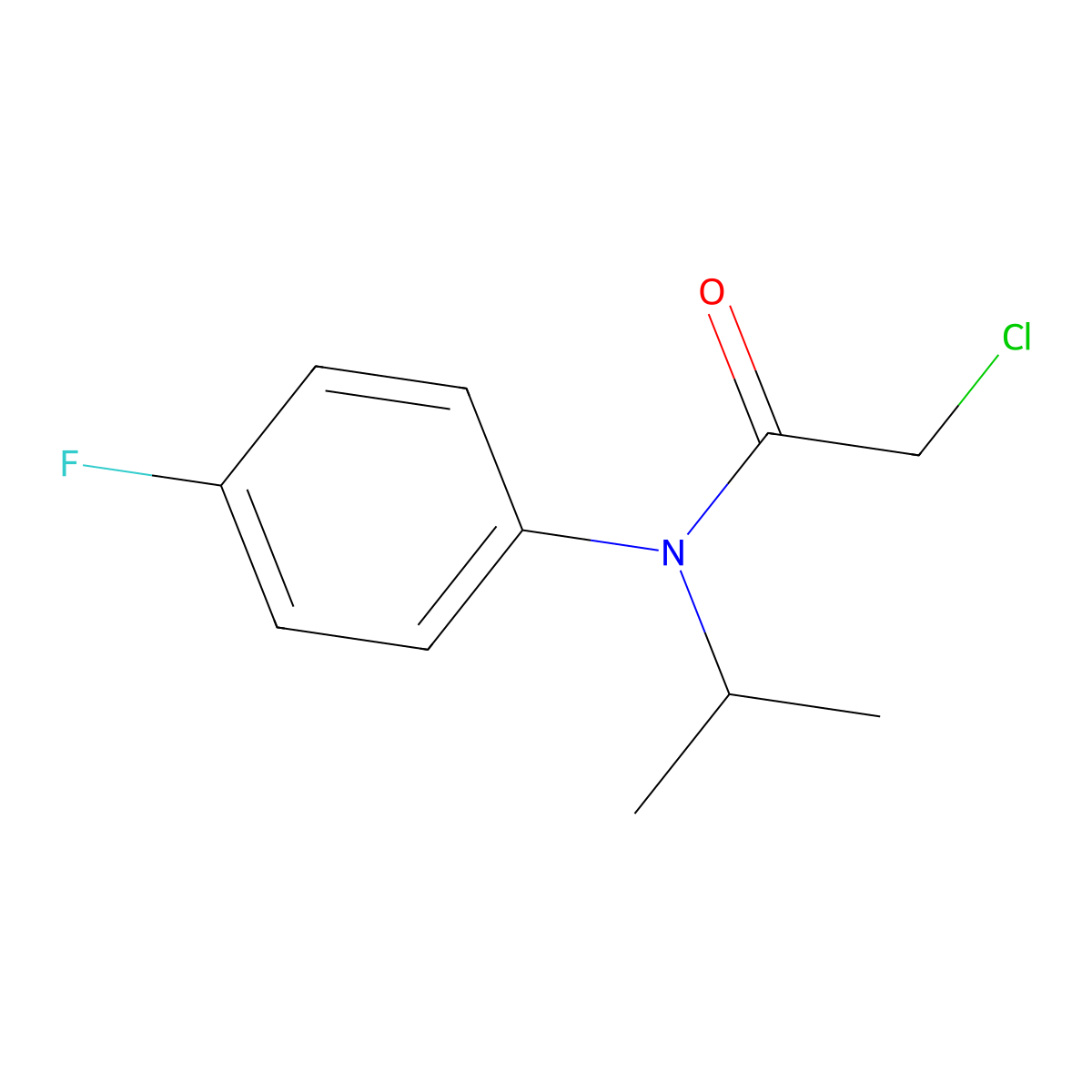2-Chloro-N-(4-fluorophenyl)-N-(1-methylethyl)acetamide molecular structure, CAS 66602-64-0