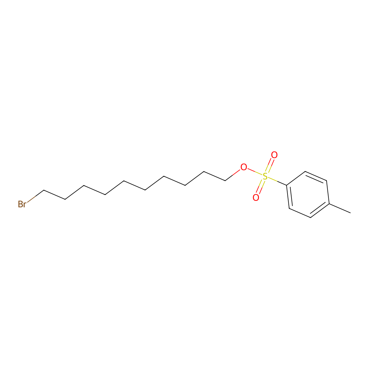 10-Bromodecyl 4-methylbenzene-1-sulfonate molecular structure, CAS 66605-78-5