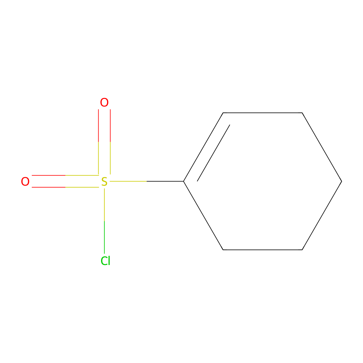 Cyclohex-1-ene-1-sulfonyl chloride molecular structure, CAS 66605-90-1