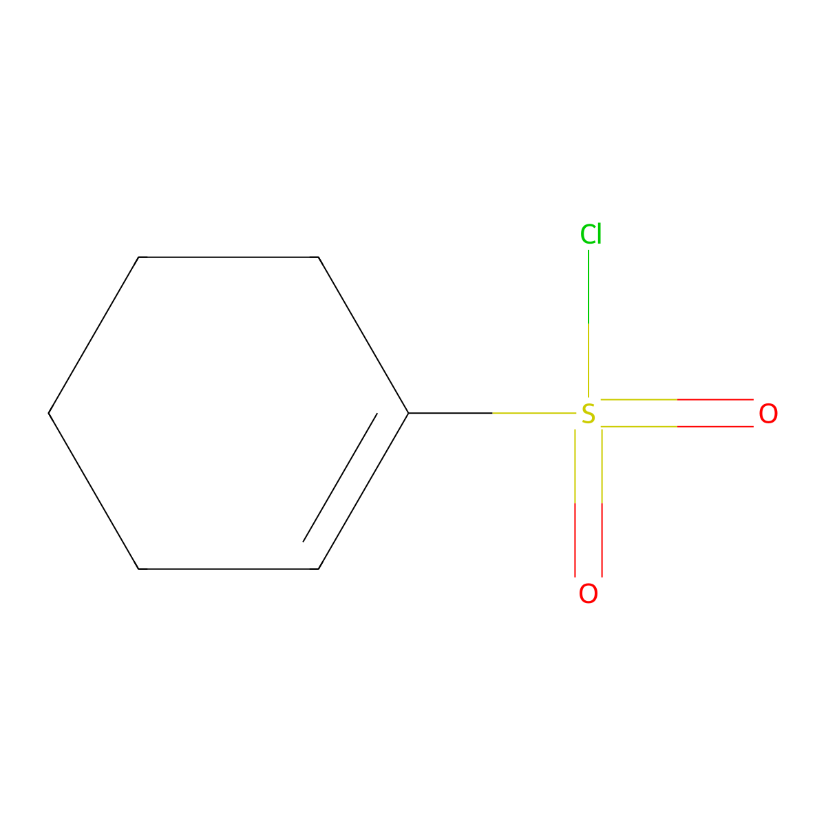 Cyclohex-1-ene-1-sulfonyl chloride molecular structure, CAS 66605-90-1