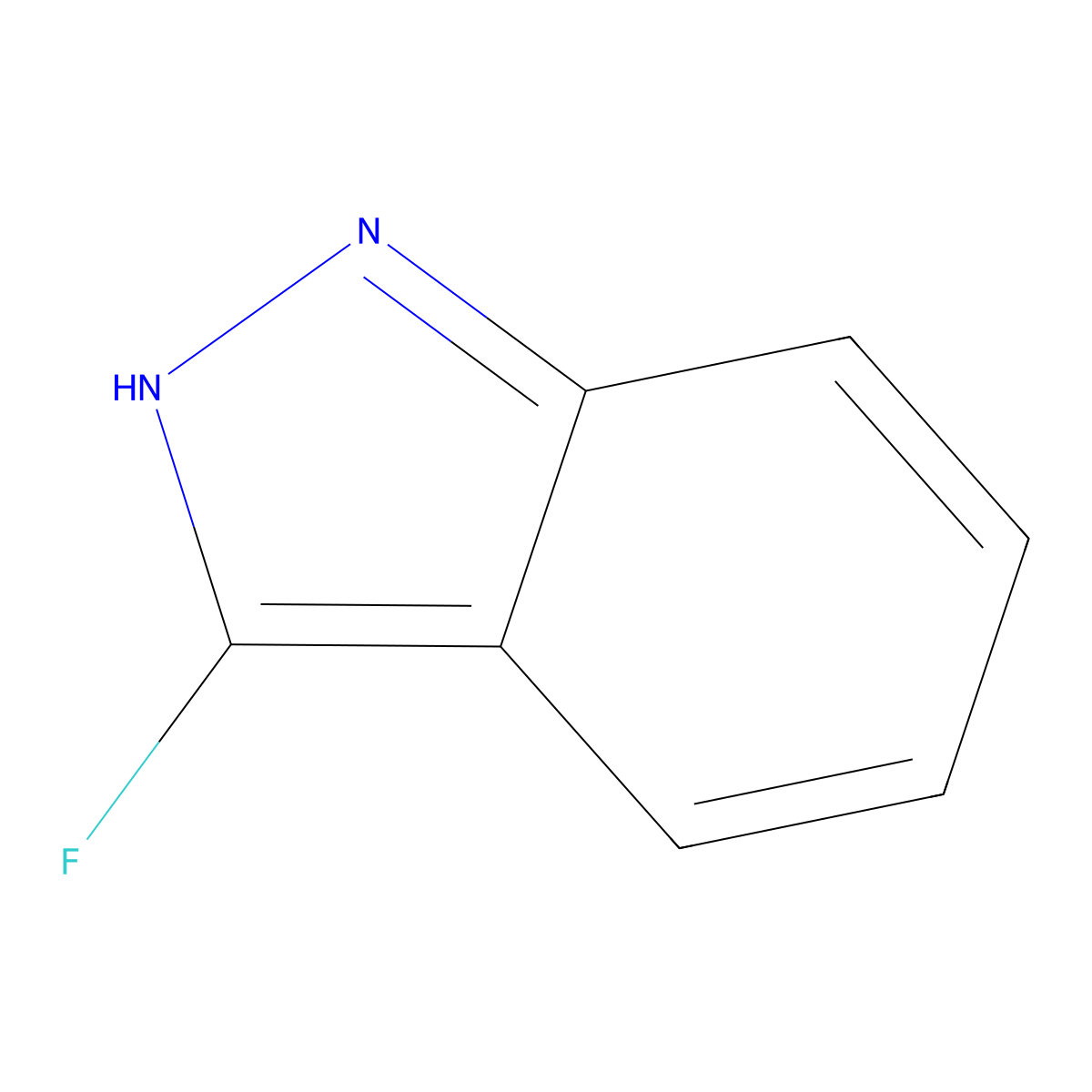 3-fluoro-1H-indazole molecular structure, CAS 66607-26-9