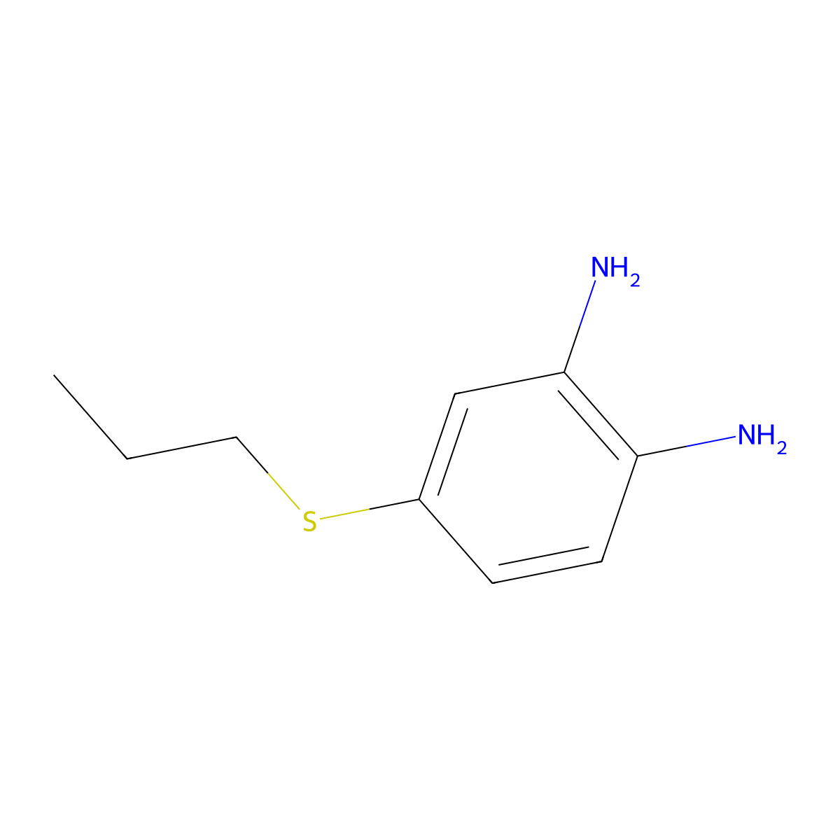 4-(Propylthio)benzene-1,2-diamine molecular structure, CAS 66608-52-4