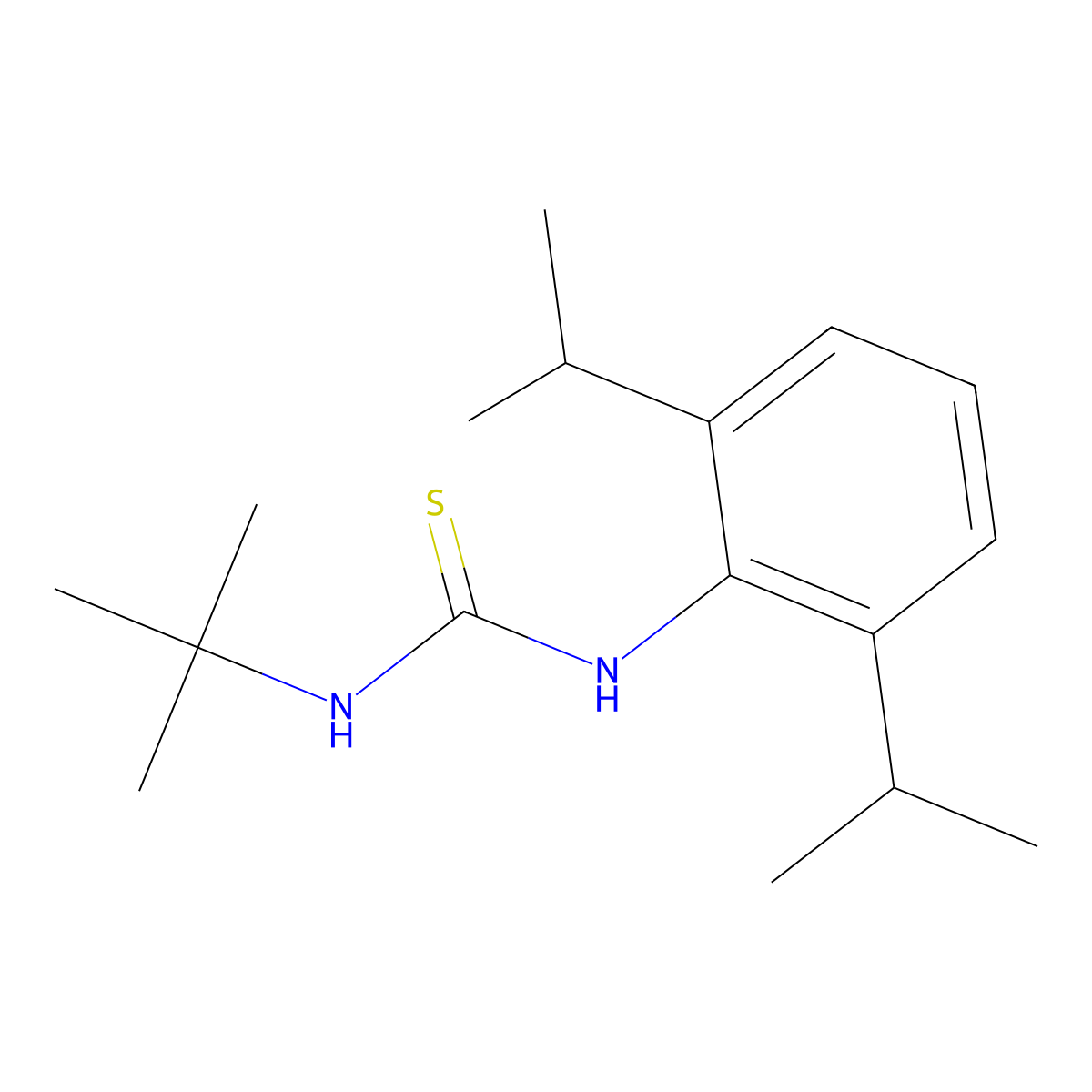 1-(tert-Butyl)-3-(2,6-diisopropylphenyl)thiourea molecular structure, CAS 66608-87-5