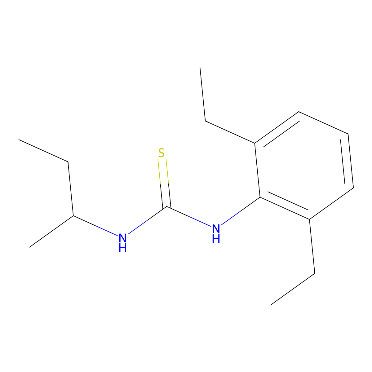 3-(Butan-2-yl)-1-(2,6-diethylphenyl)thiourea molecular structure, CAS 66608-94-4