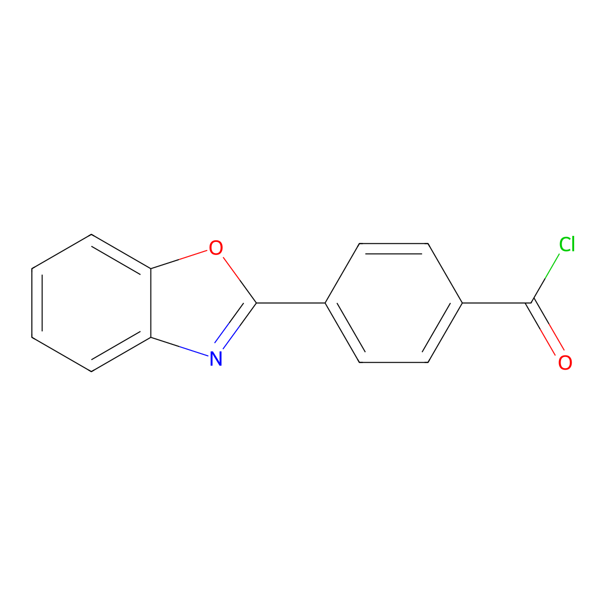 4-(1,3-Benzoxazol-2-YL)benzoyl chloride molecular structure, CAS 6661-03-6