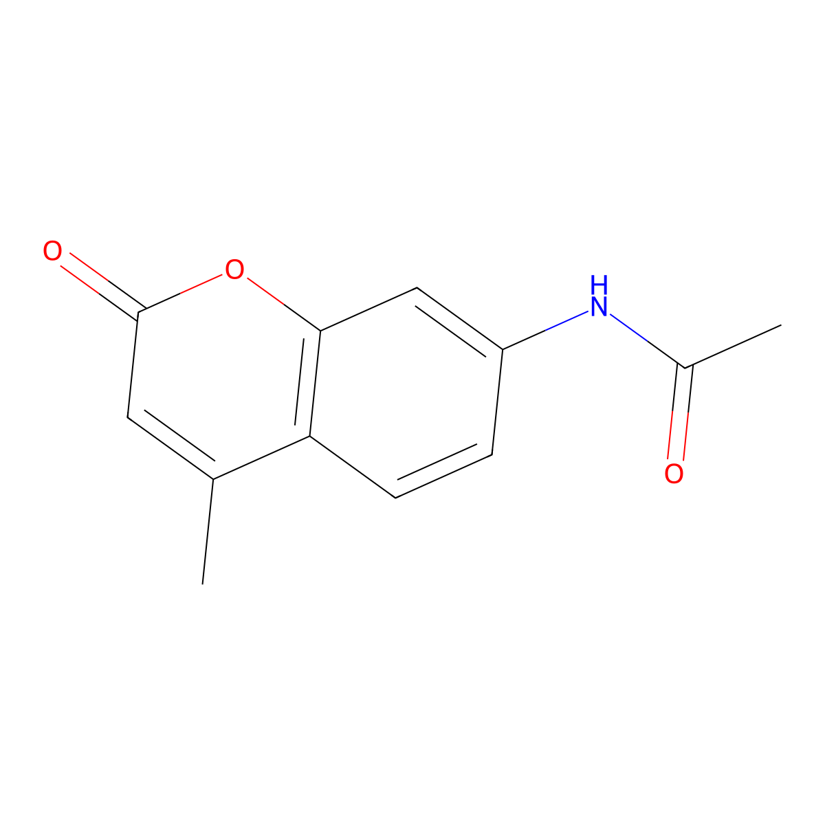 N-(4-methyl-2-oxochromen-7-yl)acetamide molecular structure, CAS 66611-72-1