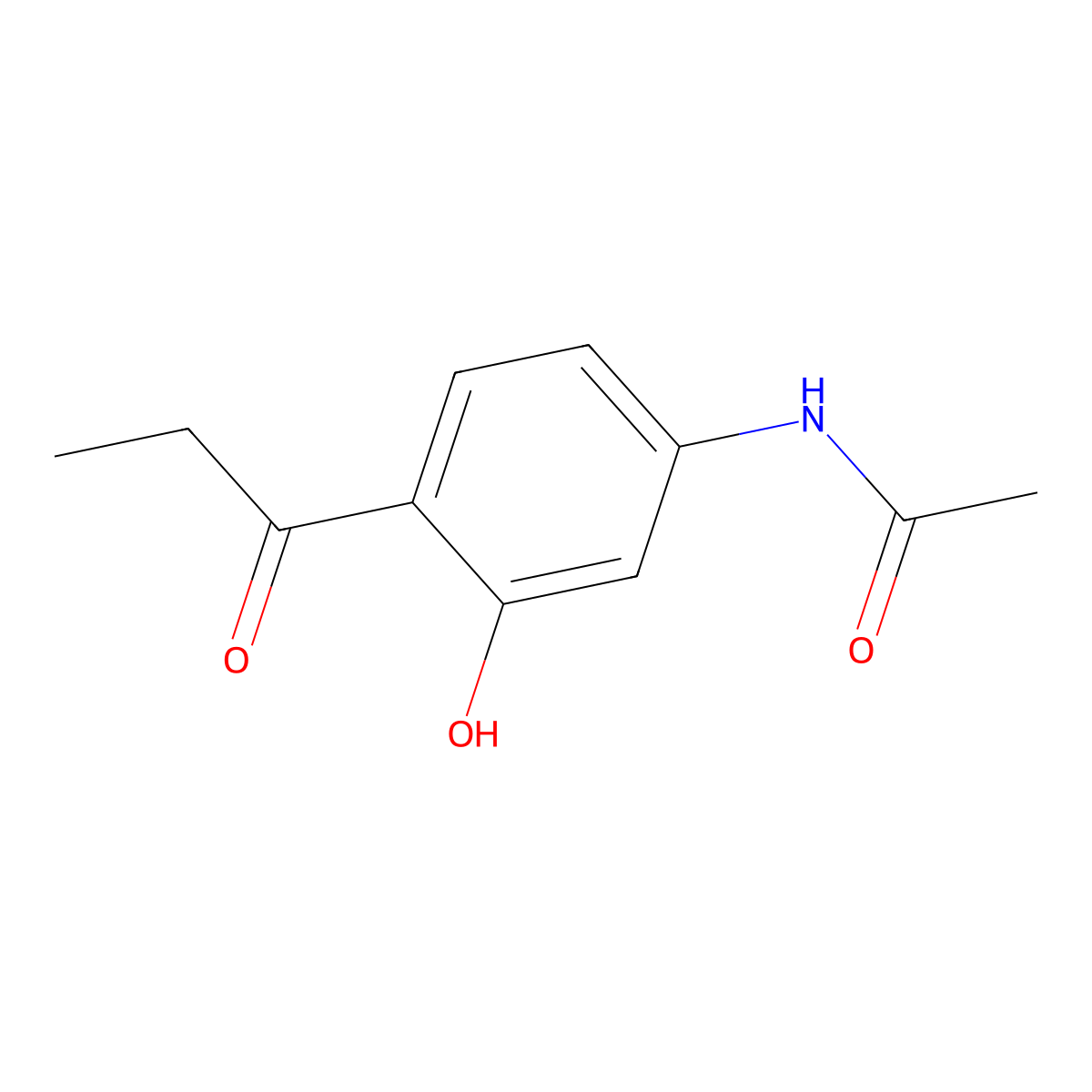 N-(3-Hydroxy-4-propionylphenyl)acetamide molecular structure, CAS 66611-86-7