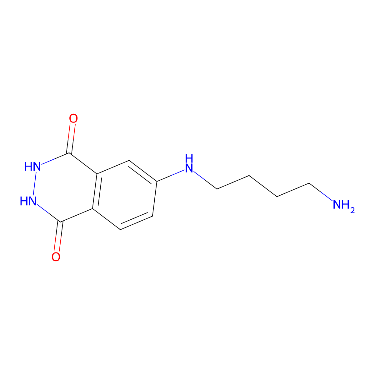 6-(4-Aminobutylamino)-2,3-dihydrophthalazine-1,4-dione molecular structure, CAS 66612-28-0