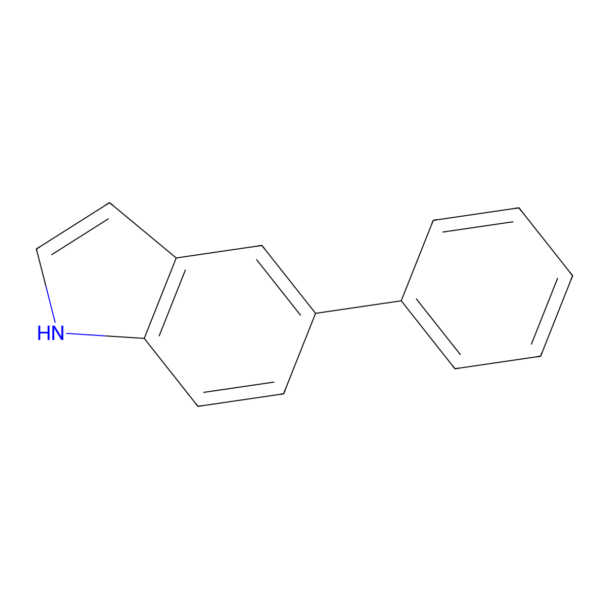 5-phenyl-1H-indole molecular structure, CAS 66616-72-6