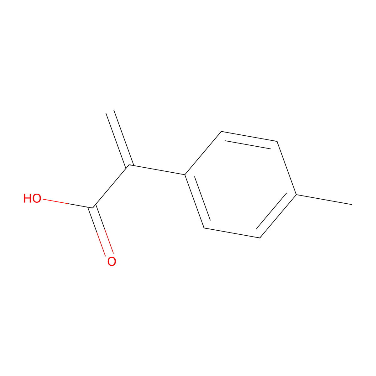 2-(4-Methylphenyl)prop-2-enoic acid molecular structure, CAS 66616-85-1