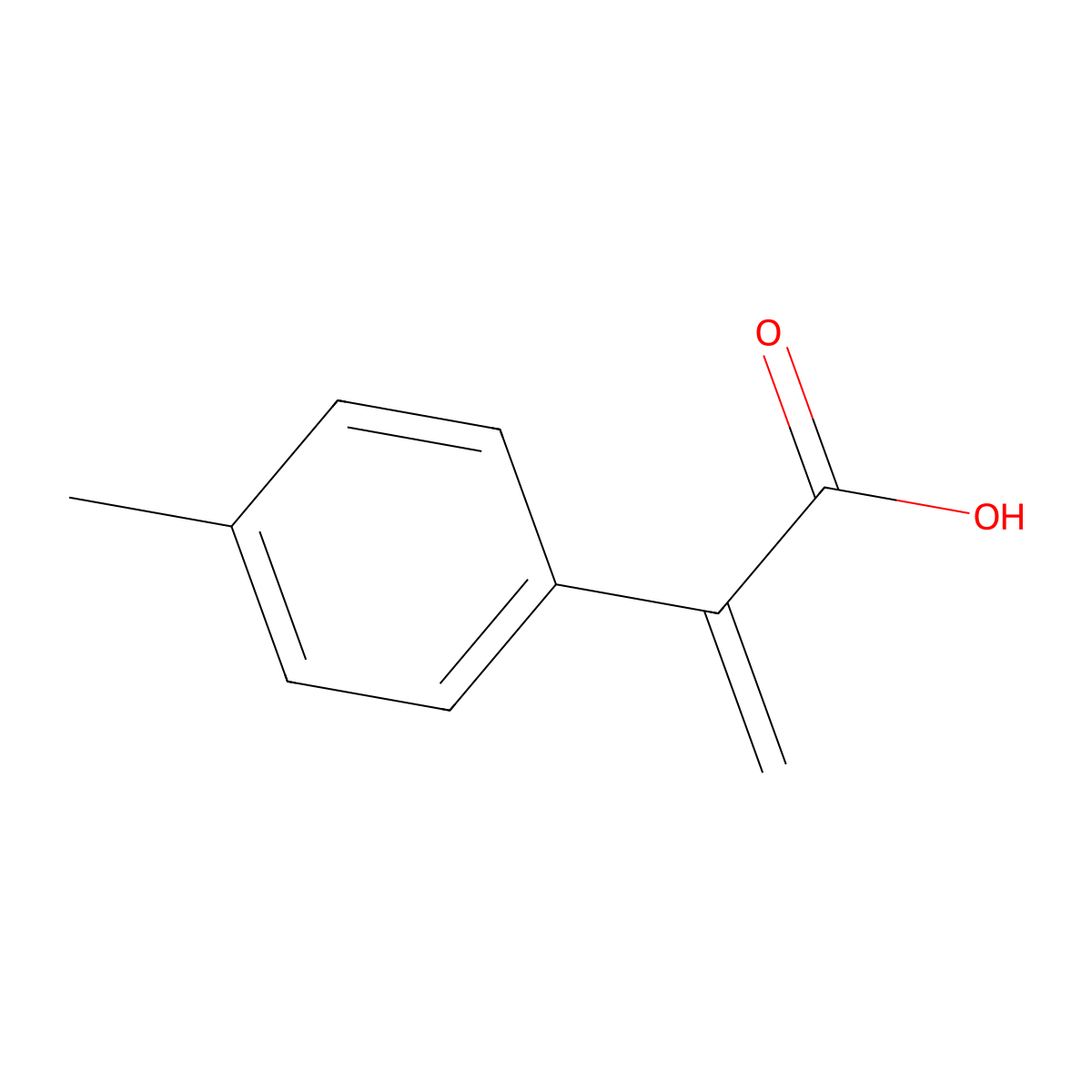 2-(4-Methylphenyl)prop-2-enoic acid molecular structure, CAS 66616-85-1