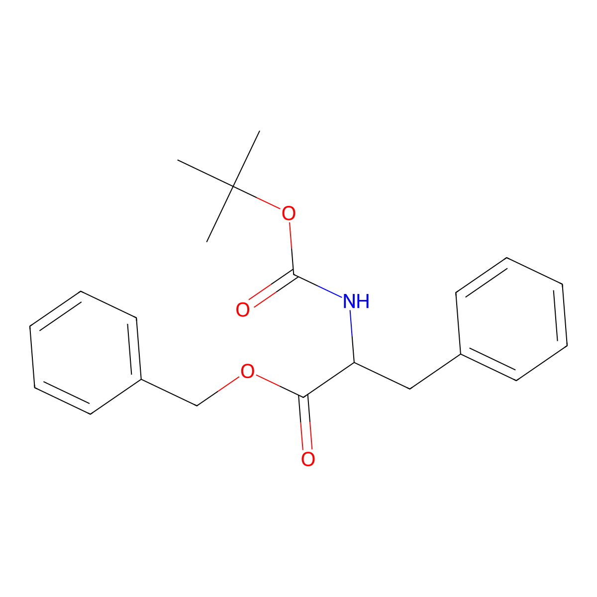 N-tert-butoxycarbonylphenylalanine benzyl ester molecular structure, CAS 66617-58-1