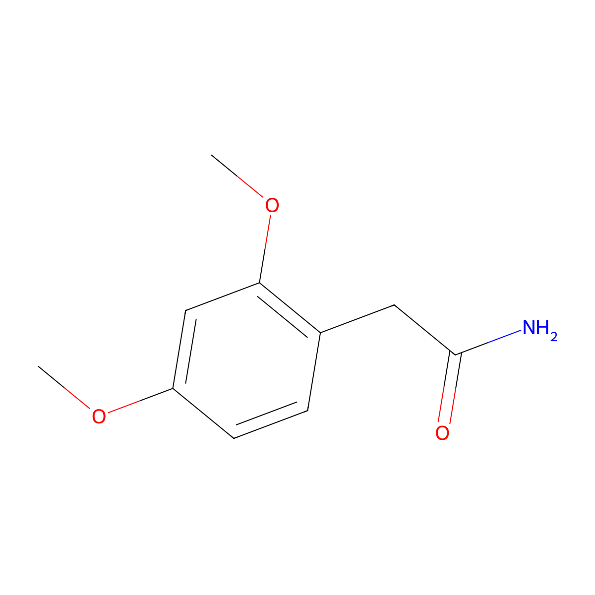 2-(2,4-Dimethoxyphenyl)acetamide molecular structure, CAS 666175-56-0