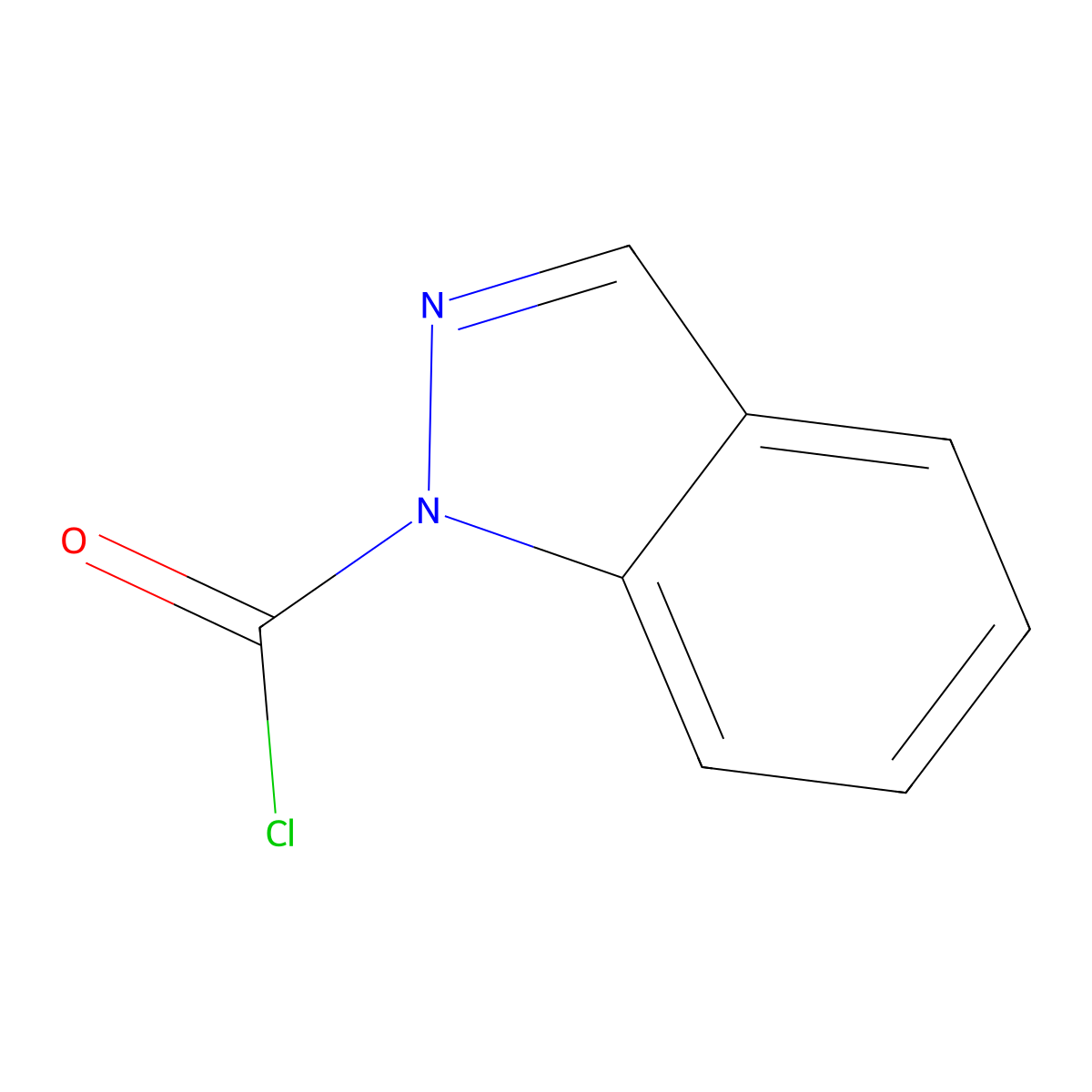 1H-indazole-1-carbonyl chloride molecular structure, CAS 666177-00-0