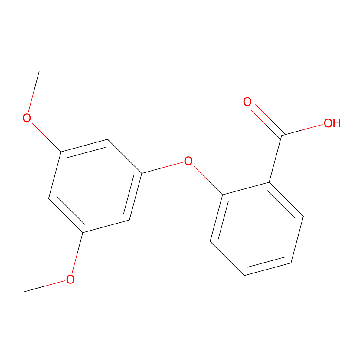 2-(3,5-Dimethoxyphenoxy)benzoic acid molecular structure, CAS 666180-24-1