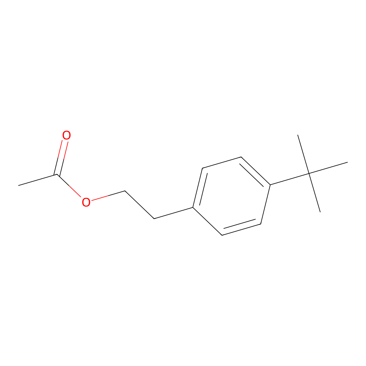 4-tert-Butylphenethyl acetate molecular structure, CAS 66619-08-7