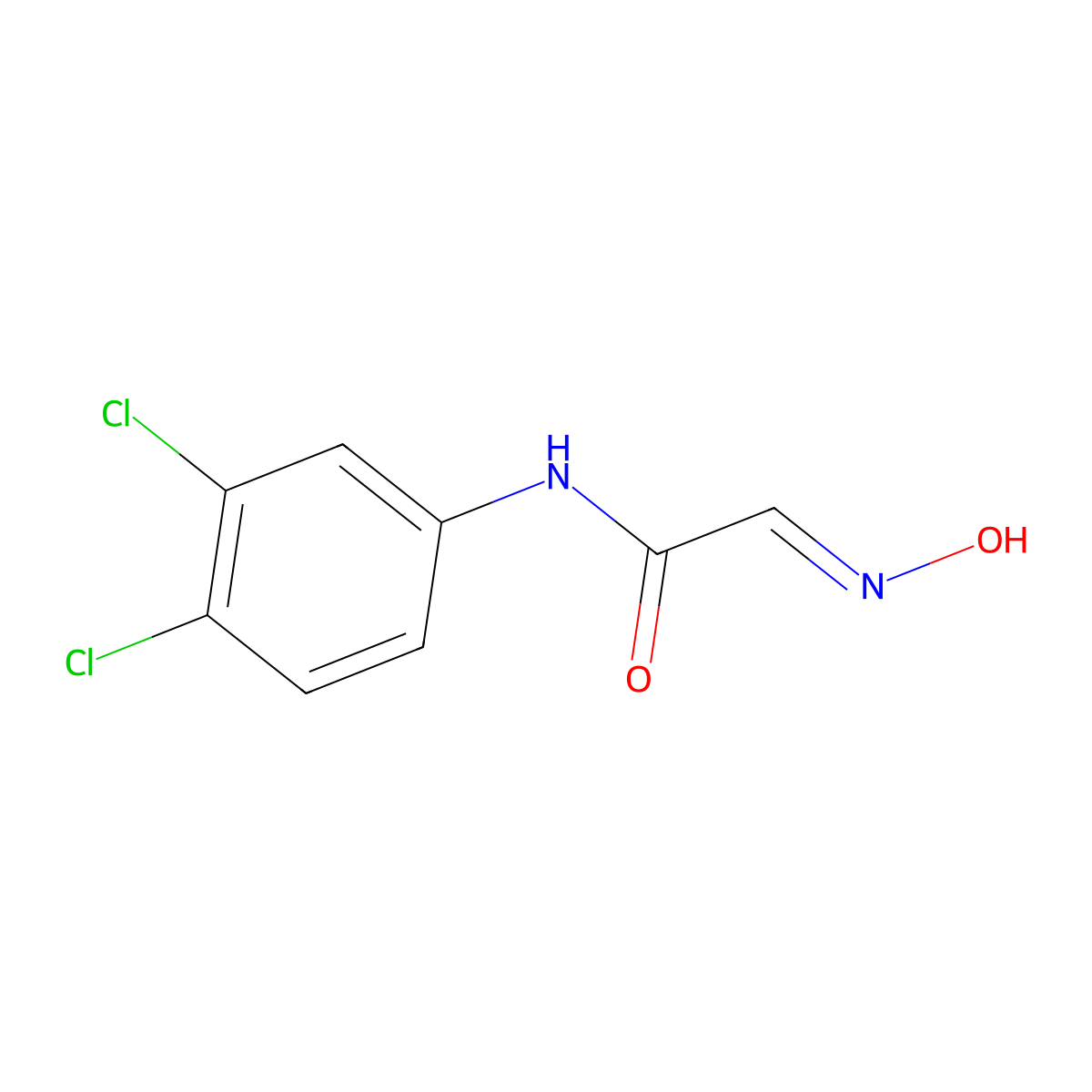 N-(3,4-Dichloro-phenyl)-2-hydroxyimino-acetamide molecular structure, CAS 6662-53-9