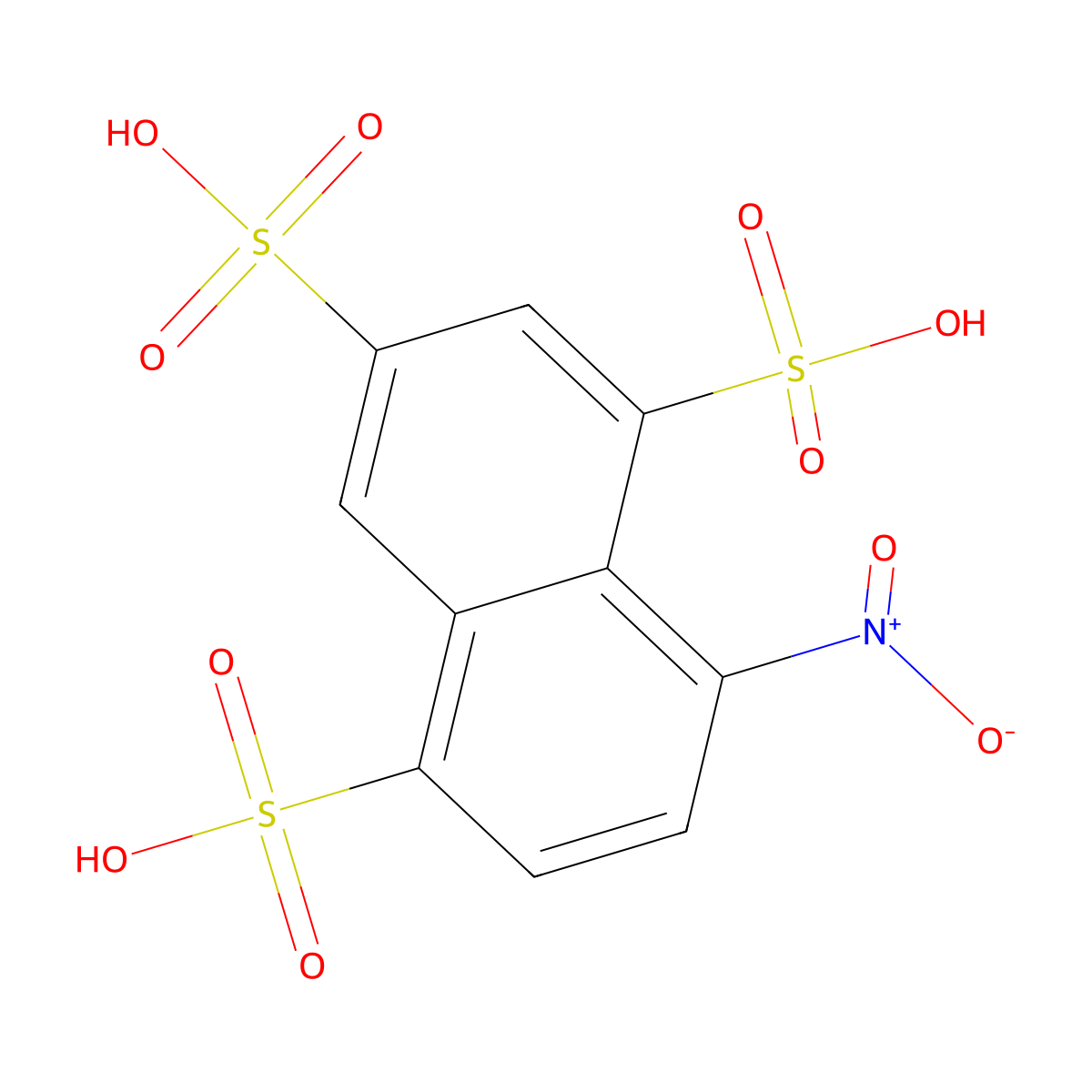 8-nitronaphthalene-1,3,5-trisulfonic Acid molecular structure, CAS 66620-35-7