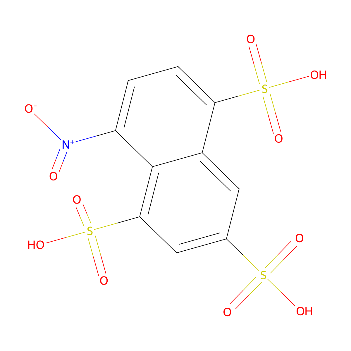 8-nitronaphthalene-1,3,5-trisulfonic Acid molecular structure, CAS 66620-35-7