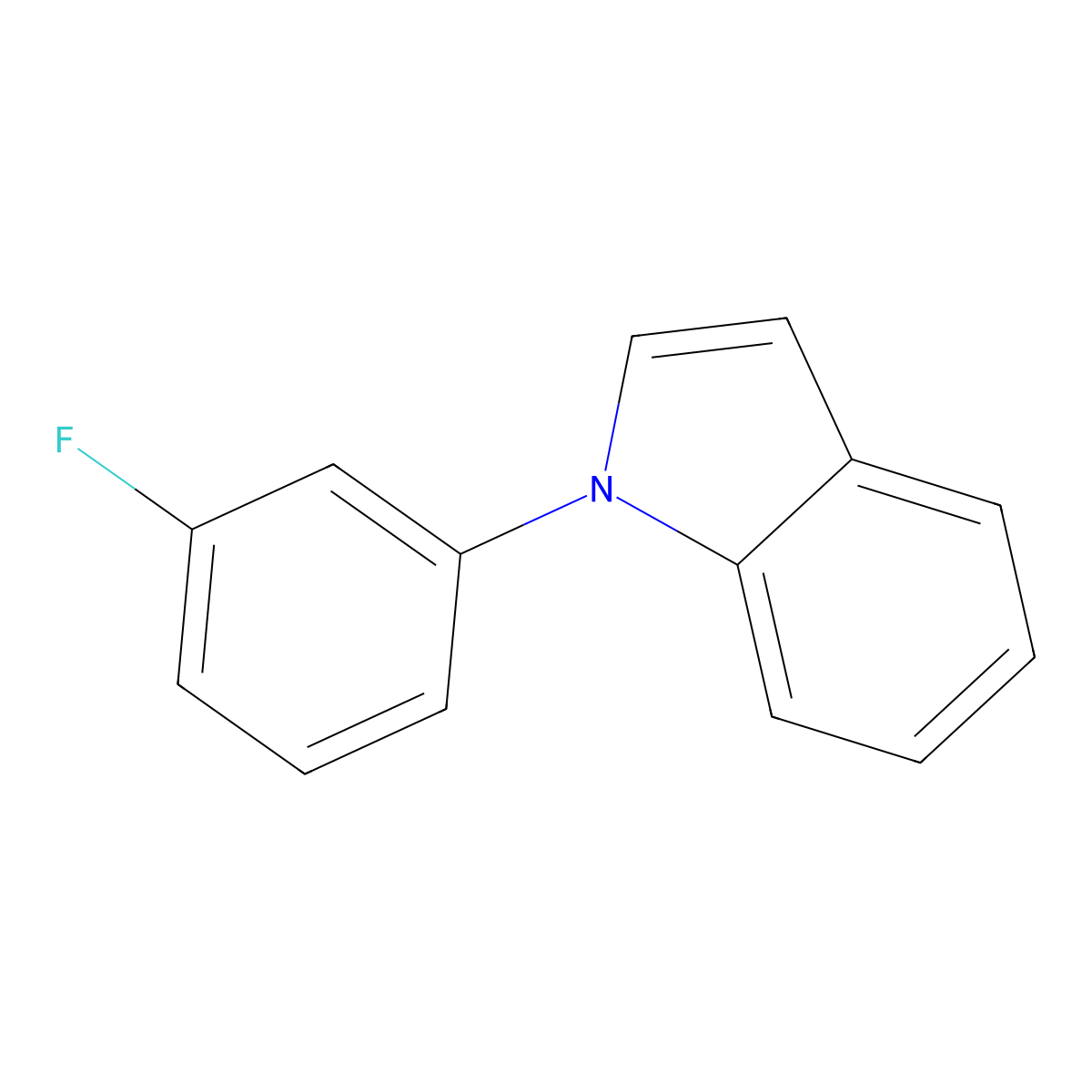 1-(3-Fluorophenyl)-1H-indole molecular structure, CAS 666201-26-9