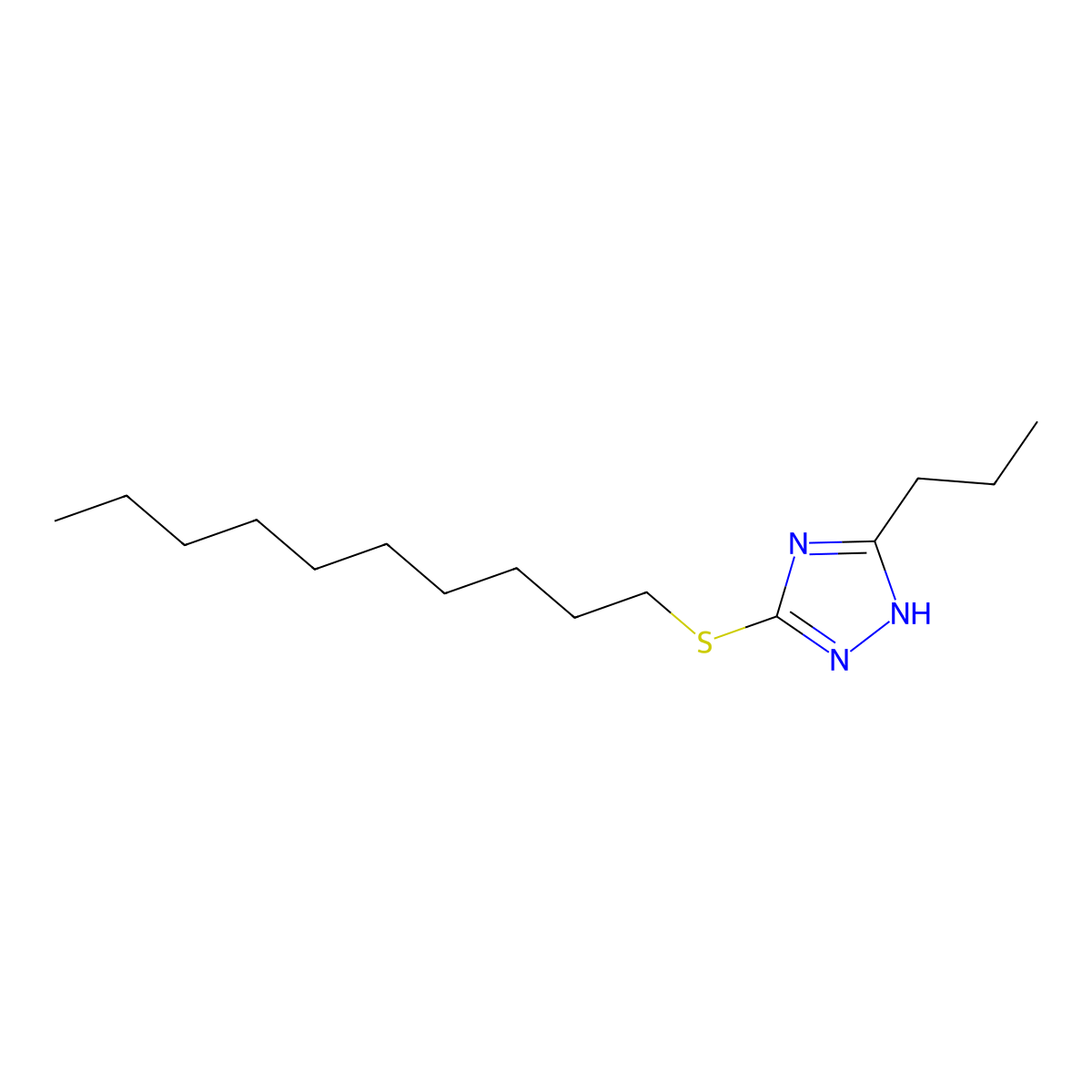 5-(decylsulfanyl)-3-propyl-1H-1,2,4-triazole molecular structure, CAS 666208-32-8