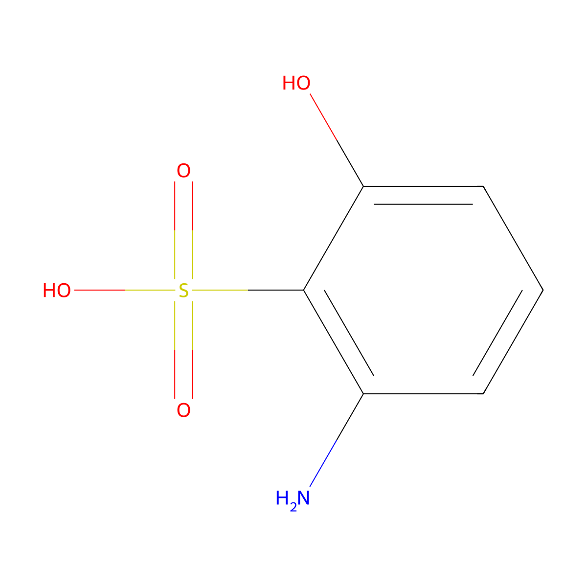 2-Amino-6-hydroxybenzenesulfonic acid molecular structure, CAS 66621-35-0