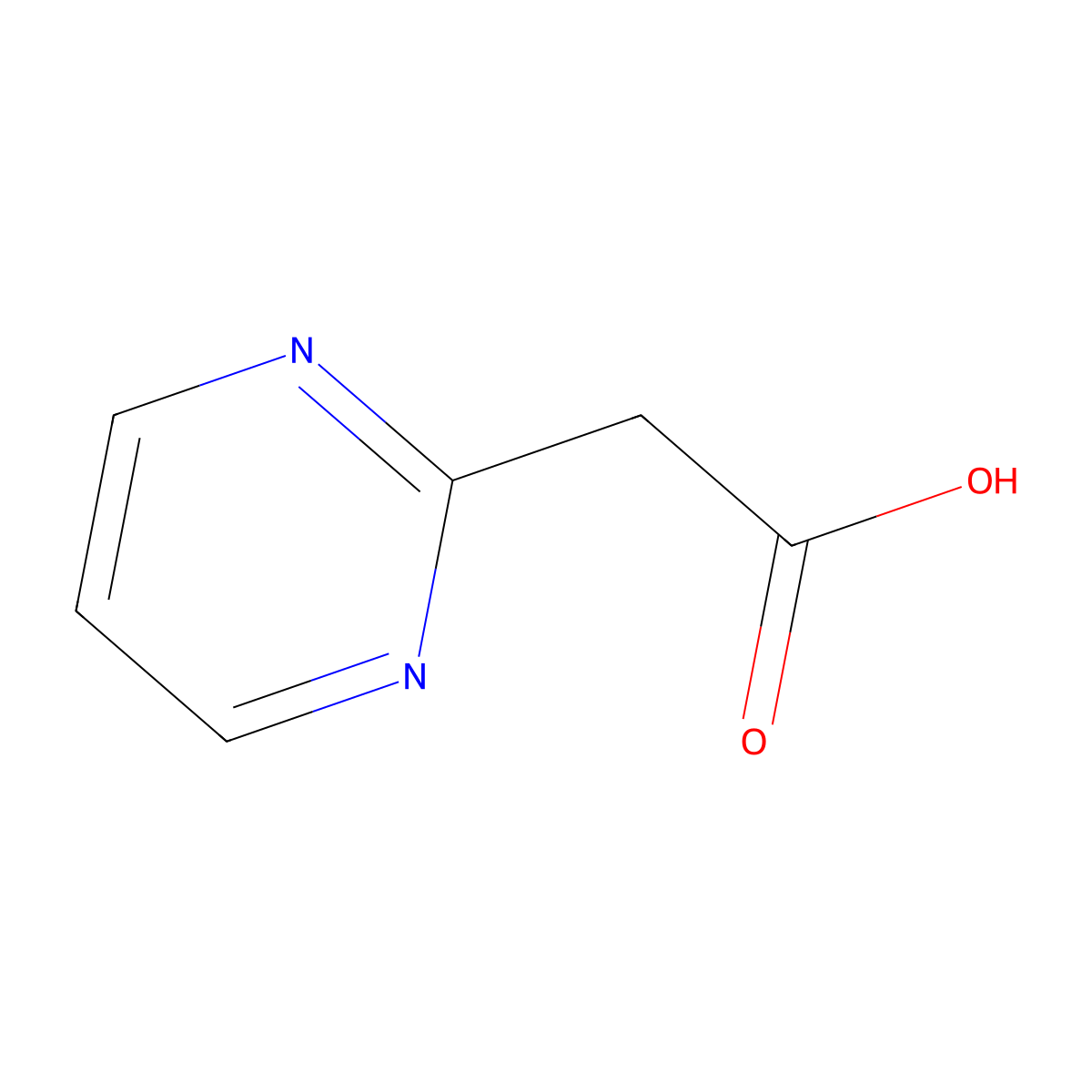 2-Pyrimidineacetic Acid molecular structure, CAS 66621-73-6