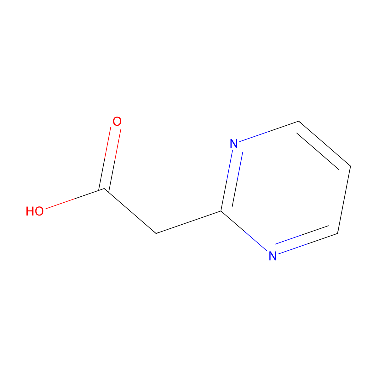 2-Pyrimidineacetic Acid molecular structure, CAS 66621-73-6