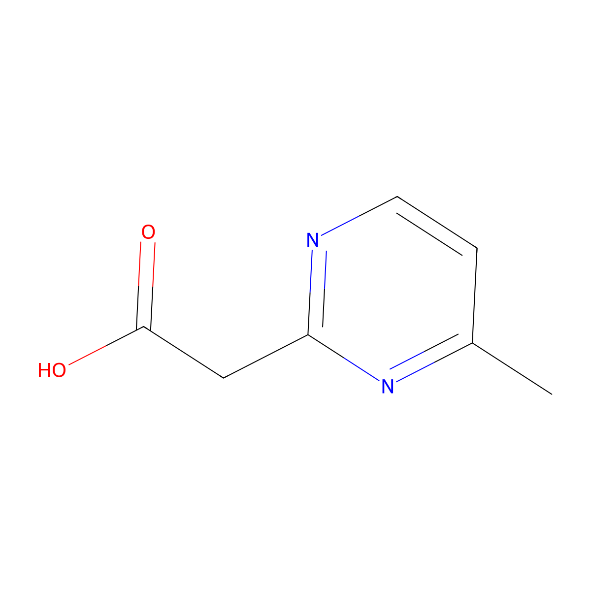 (4-Methylpyrimidin-2-YL)acetic acid molecular structure, CAS 66621-74-7