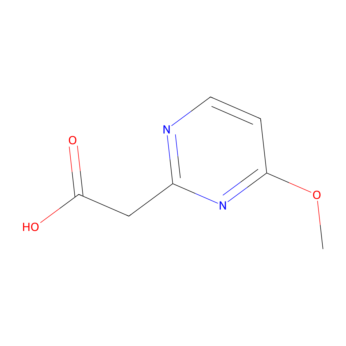 2-(4-Methoxypyrimidin-2-YL)acetic acid molecular structure, CAS 66621-78-1