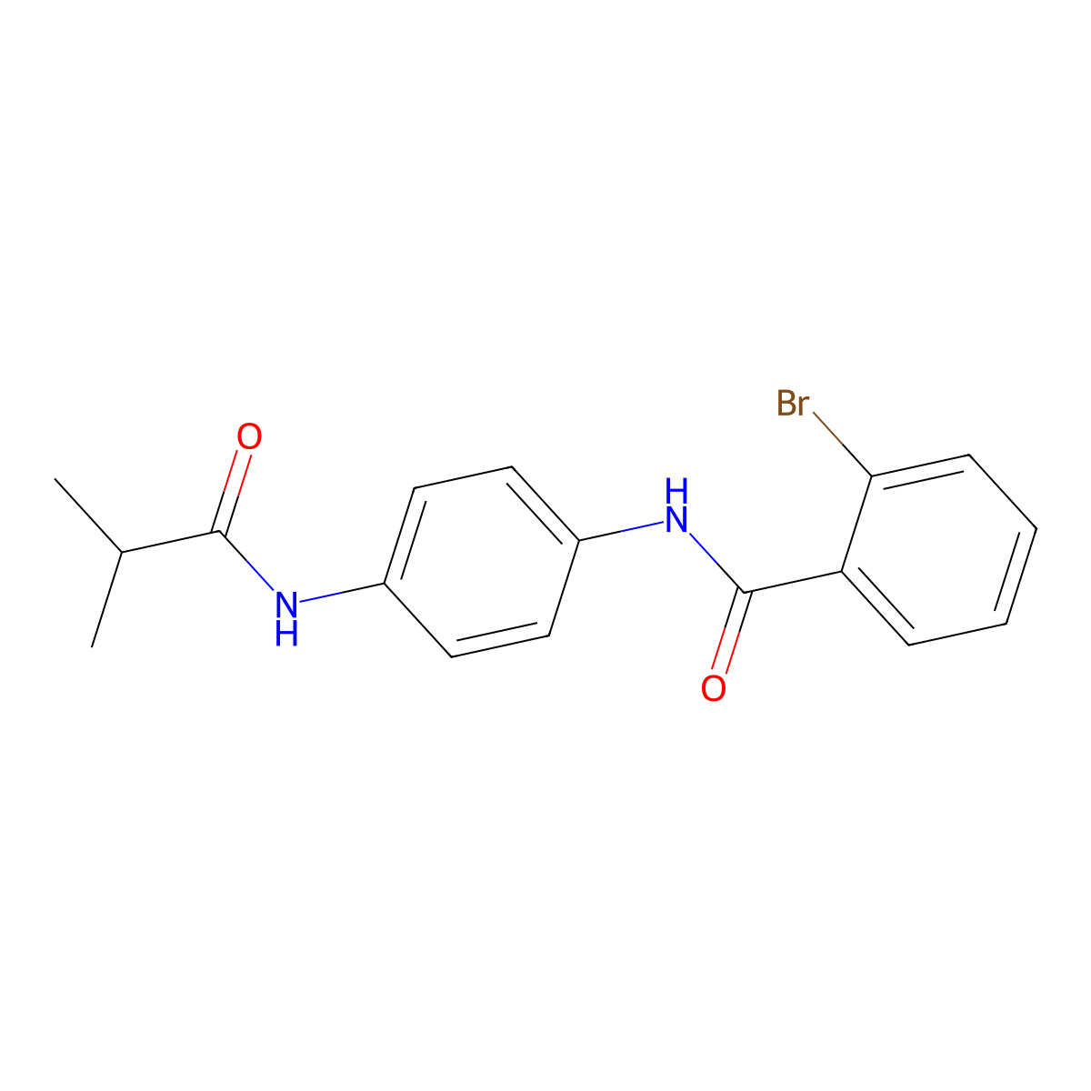 2-bromo-N-[4-(isobutyrylamino)phenyl]benzamide molecular structure, CAS 666211-27-4