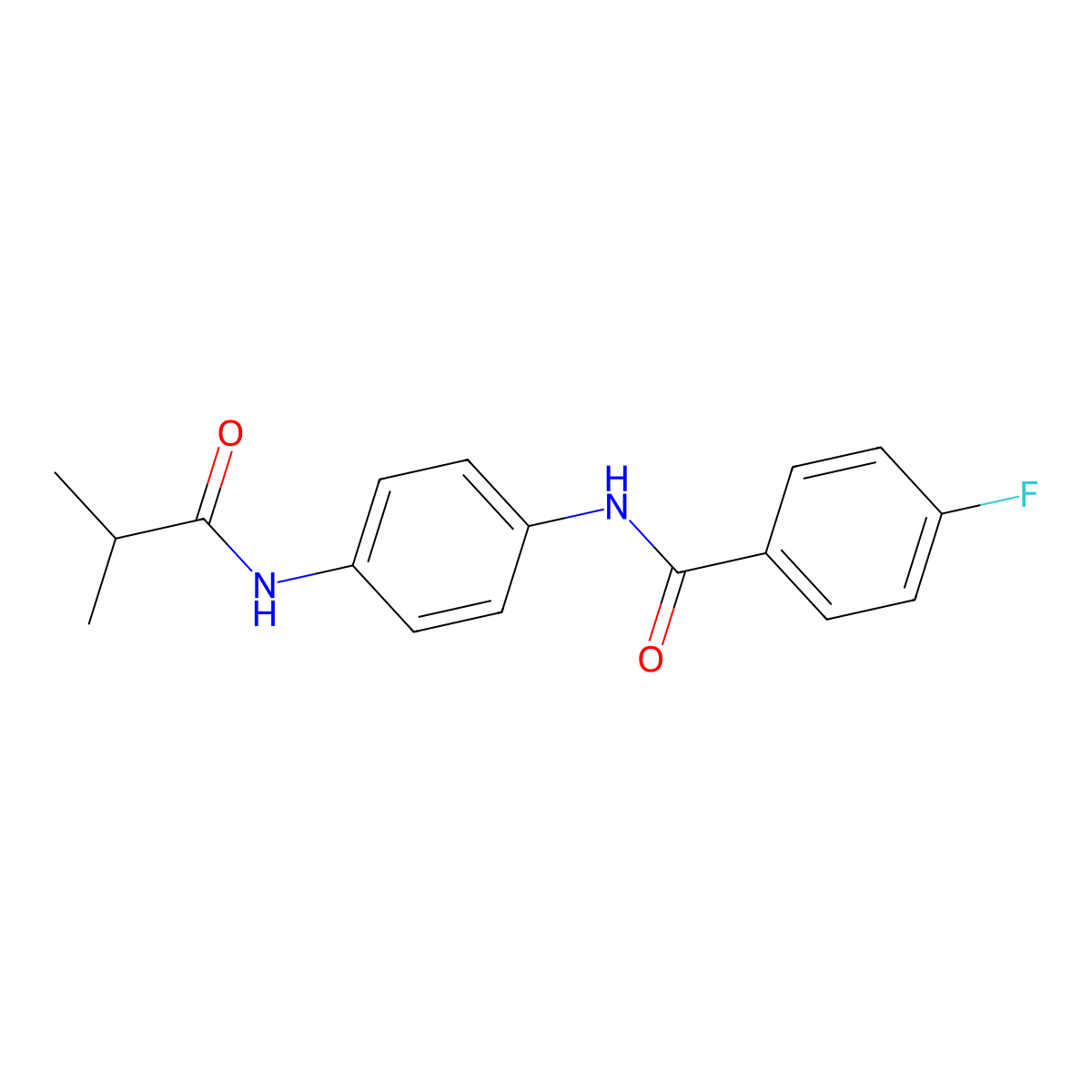 4-fluoro-N-{4-[(2-methylpropanoyl)amino]phenyl}benzamide molecular structure, CAS 666211-28-5