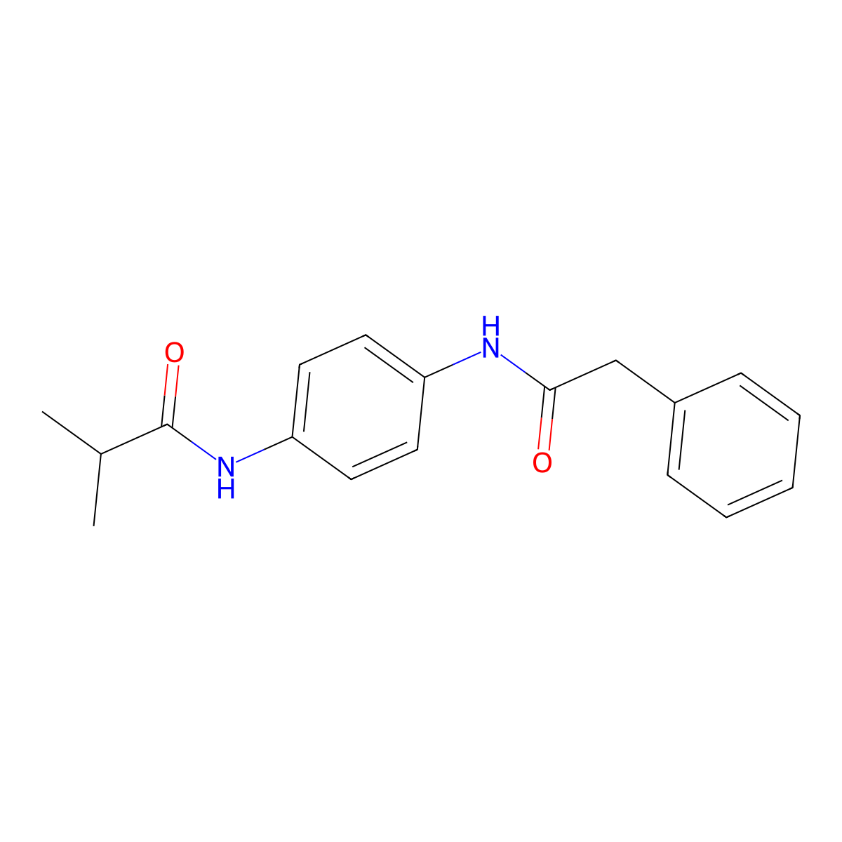 2-methyl-N-{4-[(phenylacetyl)amino]phenyl}propanamide molecular structure, CAS 666211-37-6